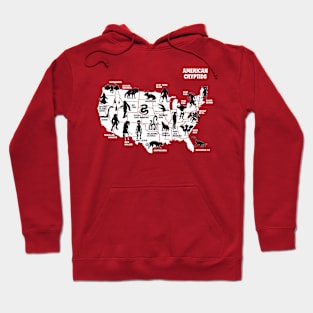 American Cryptids Map of the US Hoodie